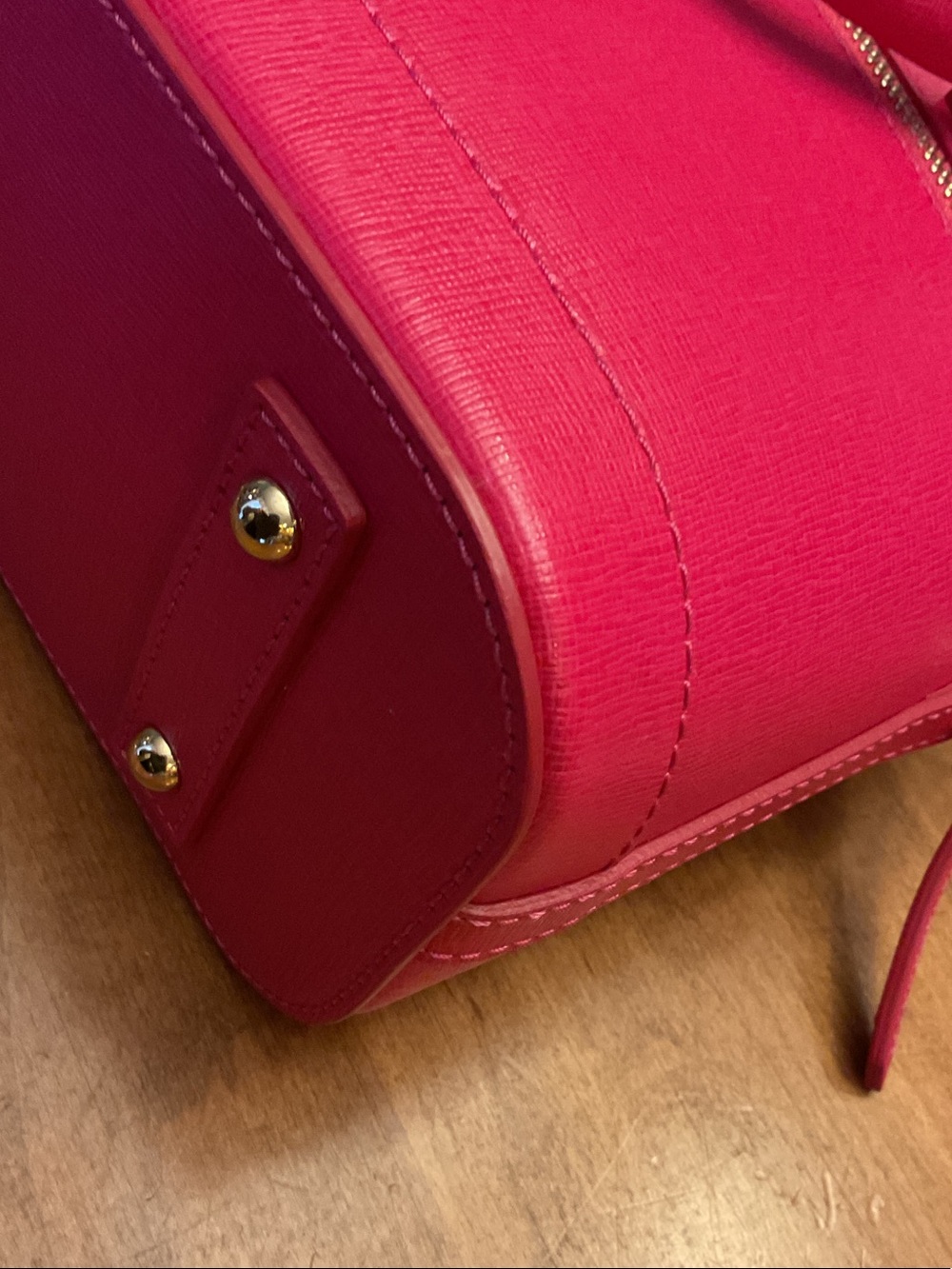 Dooney & Bourke Hot Pink Saffiano Leather Small Domed Satchel NWT - Picture 14 of 15